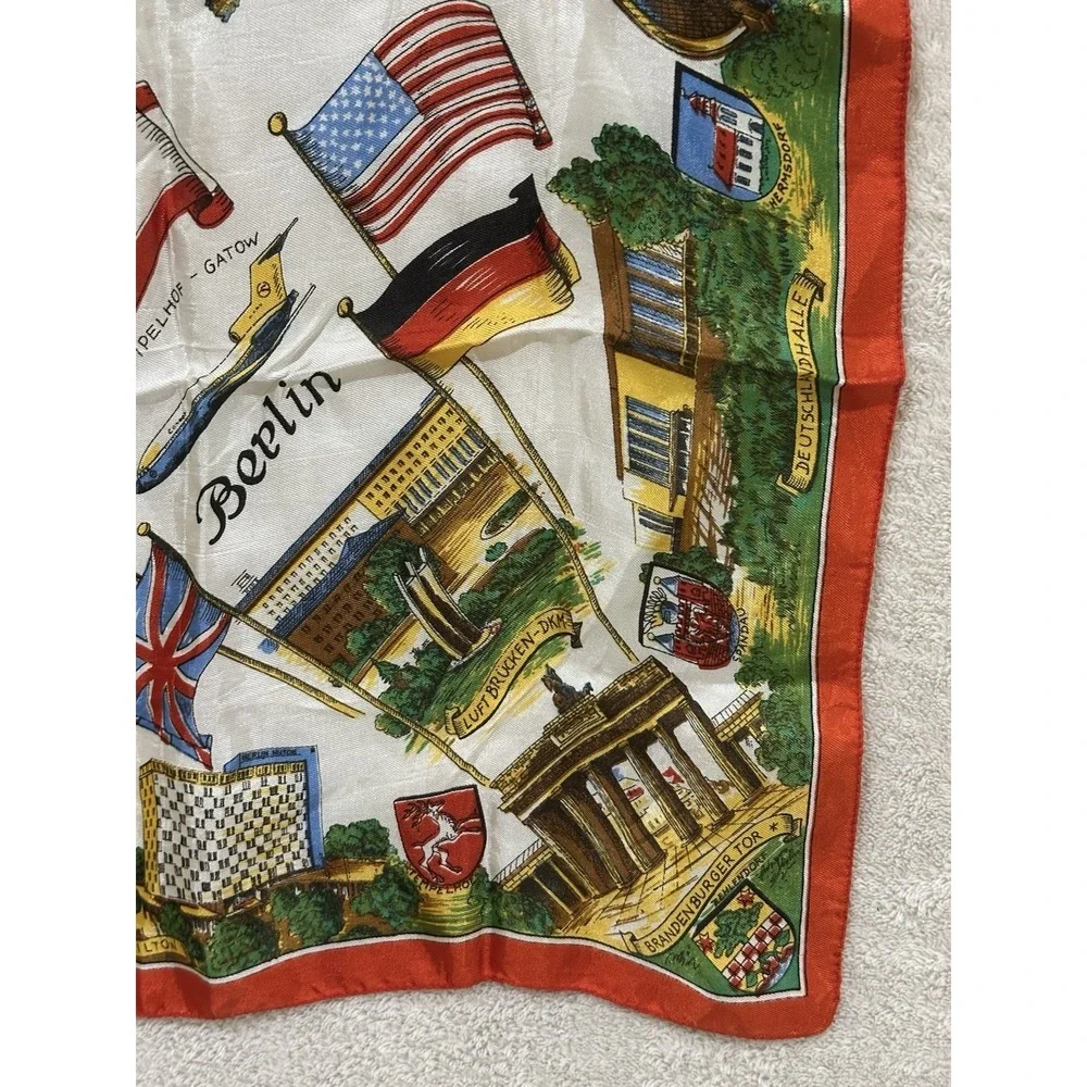 Vintage Hanky / Scarf BERLIN Travel‎ Souvenir Tourist Square
